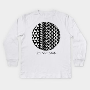 Polynesian Print 6 Kids Long Sleeve T-Shirt